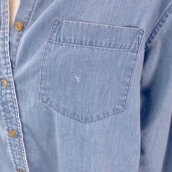 Pendleton Distressed Chambray Blouse - Picture 6 of 7